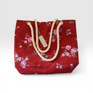 Renshun Floral Canvas Tote NWT